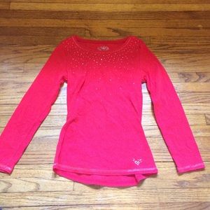 Girls Justice Long Sleeve Shirt Red Size 10